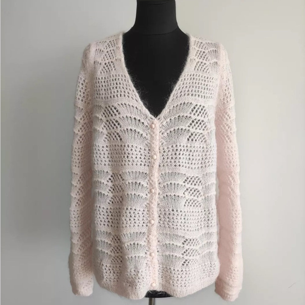 Sezane pink cardigan